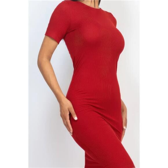 Ribbed Bodycon Midi Dress - Picture 4 of 7